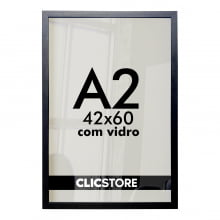 kit 10 Molduras A2 para Quadros Fotos e Poster com vidro e fundo 42x60cm standard - Cópia (1)