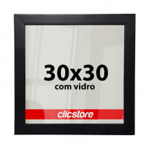 Kit 10 Molduras 30x30Cm Para Foto Com Vidro e Fundo standard  