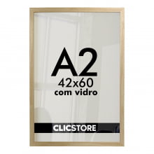 kit 5 Molduras A2 para Quadros Fotos e Poster com vidro 42x60cm 