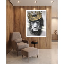 Quadro Decorativo Leão com Coroa Judá
