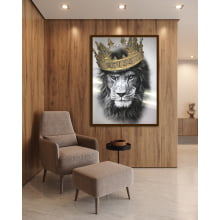 Quadro Decorativo Leão com Coroa Judá